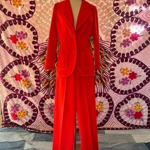 1970s Red Two-Piece Suit